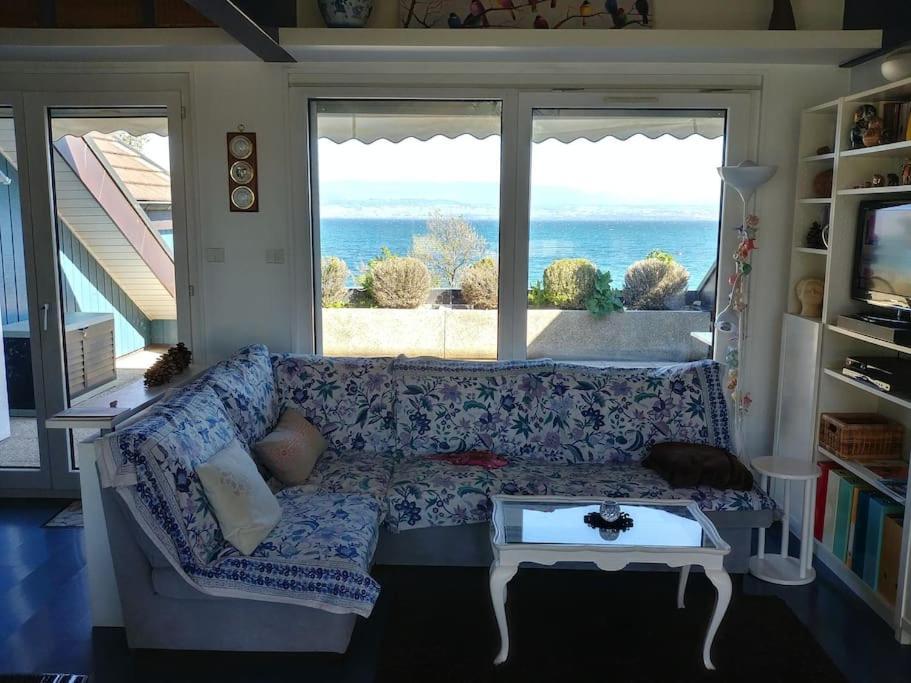 Lakefront. Appartement Pieds Dans L'Eau. View And Direct Access To The Lake. Anthy-sur-Leman Exterior foto